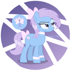 Size: 1280x1280 | Tagged: safe, artist:razorbladetheunicron, flitter, lotus blossom, oc, oc only, earth pony, pony, lateverse, g4, alternate universe, base used, bow, cutie mark, eyeshadow, female, fusion, hair bow, jewelry, makeup, mare, necklace, simple background, solo, transparent background