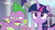 Size: 1920x1080 | Tagged: safe, screencap, spike, twilight sparkle, alicorn, dragon, pony, g4, uprooted, discovery family logo, duo, female, flying, male, mare, narrowed eyes, sad, school of friendship, twilight sparkle (alicorn), whispering, winged spike, wings