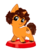 Size: 456x543 | Tagged: safe, artist:crosserabbit, oc, oc only, oc:triple shot, pony, unicorn, brown hair, brown mane, brunette, chibi, chubby, cloven hooves, coffee, curls, curly hair, curly mane, curly tail, cute, doodle, female, hooves, horn, looking at you, mare, mobile game, pocket ponies, ponysona, simple, simple background, smiling, solo, standing, style emulation, transparent background, turned head