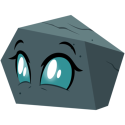 Size: 2000x2000 | Tagged: safe, artist:cheezedoodle96, ocellus, changedling, changeling, g4, uprooted, .svg available, disguise, disguised changeling, high res, rock, rockellus, simple background, solo, svg, transparent background, vector