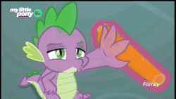 Size: 450x253 | Tagged: safe, screencap, spike, dragon, g4, uprooted, animated, claws, discovery family logo, gif, male, smiling, tail, winged spike, wings