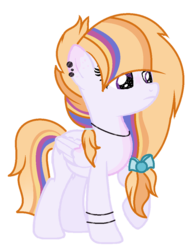 Size: 790x1011 | Tagged: safe, artist:chaoscy, oc, oc only, oc:sparkling stars (ice1517), pegasus, pony, icey-verse, blaze (coat marking), bracelet, coat markings, ear piercing, earring, facial markings, female, jewelry, mare, markings, necklace, next generation, offspring, parent:flash sentry, parent:twilight sparkle, parents:flashlight, piercing, raised hoof, simple background, solo, transparent background