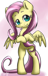 Size: 819x1299 | Tagged: safe, artist:athyess, fluttershy, pegasus, pony, g4, bipedal, cheek fluff, chest fluff, colored eyelashes, cute, female, shyabetes, solo, spread wings, wings