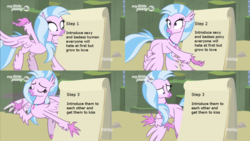 Size: 1280x720 | Tagged: safe, edit, edited screencap, screencap, silverstream, classical hippogriff, hippogriff, g4, uprooted, comic, despicable me, female, flying, gru's plan, implied shimmerglimmer, implied starlight glimmer, implied sunset shimmer, mare, meme, silverstream's plan, solo