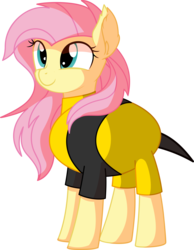 Size: 5852x7540 | Tagged: safe, artist:cyanlightning, fluttershy, bee, pegasus, pony, g4, .svg available, absurd resolution, animal costume, bee costume, clothes, costume, cute, ear fluff, female, mare, shyabetes, simple background, smiling, solo, spread wings, transparent background, vector