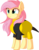 Size: 5852x7540 | Tagged: safe, artist:cyanlightning, fluttershy, bee, pegasus, pony, g4, .svg available, absurd resolution, animal costume, bee costume, clothes, costume, cute, ear fluff, female, mare, shyabetes, simple background, smiling, solo, spread wings, transparent background, vector