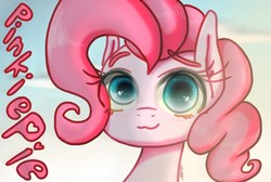 Size: 1910x1280 | Tagged: safe, artist:phoenixrk49, pinkie pie, earth pony, pony, g4, bust, cute, diapinkes, eye clipping through hair, female, portrait, signature, solo
