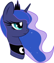 Size: 1747x2000 | Tagged: safe, artist:midnight-st4r, princess luna, alicorn, pony, g4, bust, cute, female, frown, lunabetes, mare, sad, sadorable, simple background, solo, transparent background