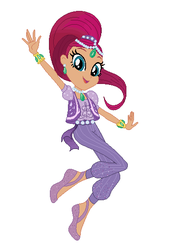 Size: 362x527 | Tagged: safe, artist:cookiechans2, artist:forevur, artist:uranus, genie, equestria girls, g4, barely eqg related, base used, clothes, ear piercing, earring, equestria girls style, equestria girls-ified, female, jewelry, necklace, piercing, shimmer (shimmer and shine), shimmer and shine, shoes, solo