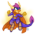 Size: 1030x996 | Tagged: safe, artist:rainbow eevee, smolder, dragon, g4, cape, clothes, determined, dragon city, dragoness, female, fire, fist, hero, heroic, high super dragon, simple background, solo, transparent background