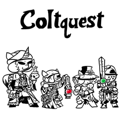 Size: 640x600 | Tagged: safe, artist:ficficponyfic, oc, oc:emerald jewel, oc:homage, oc:joyride, oc:larimar, oc:ruby rouge, earth pony, pony, unicorn, colt quest, fallout equestria, adult, candle, child, clothes, colt, dagger, darkest dungeon, female, filly, foal, hat, helmet, horn, knight, lamp, male, mare, monochrome, parody, robes, skull, smiling, sword, video game, weapon