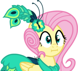 Size: 494x451 | Tagged: safe, artist:luchita27, fluttershy, pegasus, pony, g4, make new friends but keep discord, :i, clothes, dress, female, gala dress, mare, poker face, signature, simple background, solo, transparent background, vector, we bought two cakes, wide eyes