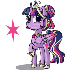 Size: 768x768 | Tagged: safe, artist:awoomarblesoda, twilight sparkle, alicorn, pony, g4, big crown thingy, female, jewelry, regalia, simple background, solo, transparent background, twilight sparkle (alicorn)