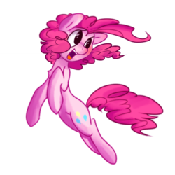 Size: 800x800 | Tagged: safe, artist:lemongde, pinkie pie, earth pony, pony, g4, blushing, chest fluff, cute, diapinkes, female, mare, open mouth, simple background, solo, white background