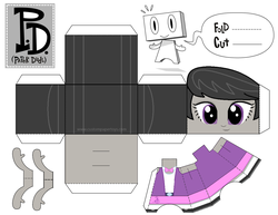 Size: 1135x877 | Tagged: safe, artist:grapefruitface1, derpibooru exclusive, octavia melody, equestria girls, equestria girls series, g4, bowtie, clothes, craft, female, new outfit, paper dude, papercraft, printable, solo, template