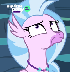 Size: 740x768 | Tagged: safe, screencap, silverstream, classical hippogriff, hippogriff, g4, uprooted, cropped, female, looking up, sad, serious, serious face, shrunken pupils, solo