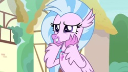 Size: 1920x1080 | Tagged: safe, screencap, silverstream, classical hippogriff, hippogriff, g4, uprooted, cute, diastreamies, female, hands on cheeks, solo