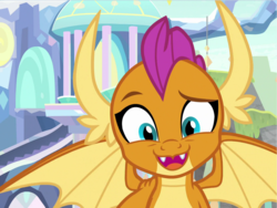 Size: 1235x931 | Tagged: safe, screencap, smolder, dragon, g4, uprooted, cropped, cute, dragoness, fangs, female, hnnng, smolderbetes, solo, treehouse of harmony