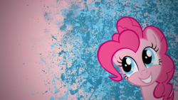 Size: 3840x2160 | Tagged: safe, artist:aleksa0rs1, artist:bengo538, edit, pinkie pie, pony, g4, female, high res, solo, vector, wallpaper, wallpaper edit
