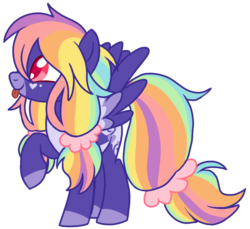 Size: 647x593 | Tagged: safe, artist:unicorn-mutual, oc, oc only, pegasus, pony, female, mare, raised hoof, simple background, solo, tongue out, transparent background