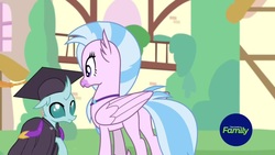 Size: 1920x1080 | Tagged: safe, screencap, ocellus, silverstream, changedling, changeling, classical hippogriff, hippogriff, g4, uprooted, butt, dream, duo, female, graduation cap, hat, plot, streambutt