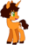 Size: 95x145 | Tagged: safe, artist:atlantropa, oc, oc only, pony, unicorn, brown, brown hair, brown mane, cloven hooves, coffee, curls, curly hair, curly mane, curly tail, food, hooves, horn, long horn, looking back, male, orange, ponysona, simple background, smiling, solo, stallion, transparent background, turned head