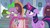 Size: 1280x720 | Tagged: safe, screencap, spike, twilight sparkle, alicorn, dragon, pony, g4, my little pony: friendship is magic, uprooted, claws, duo, female, glowing horn, horn, male, mare, school of friendship, smiling, twilight sparkle (alicorn), winged spike, wings