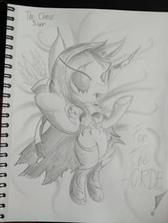 Size: 1500x2000 | Tagged: safe, pony, armor, pencil drawing, ponified, sylvanas, traditional art, warcraft, world of warcraft