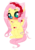 Size: 2297x3297 | Tagged: safe, artist:thilisma, fluttershy, butterfly, pegasus, pony, g4, blushing, bracelet, butterfly on nose, chest fluff, colored ears, colored pupils, cute, eye clipping through hair, female, flower, flower in hair, fluffershy, heart eyes, high res, insect on nose, jewelry, leg fluff, rose, shyabetes, sitting, solo, spread wings, two toned wings, wingding eyes, wings