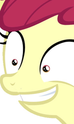 Size: 750x1253 | Tagged: safe, edit, editor:undeadponysoldier, screencap, apple bloom, pony, g4, close-up, extreme close-up, female, flailing, solo
