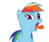Size: 160x138 | Tagged: safe, artist:42stones, rainbow dash, pegasus, pony, a bird in the hoof, g4, animated, cute, dashabetes, female, flapping, flying, looking at you, mare, open mouth, rainbow dash is best facemaker, silly, silly face, silly pony, simple background, smiling, solo, tongue out, transparent background