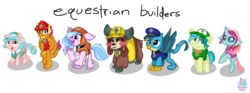 Size: 1940x719 | Tagged: safe, artist:rainbow eevee, cozy glow, gallus, ocellus, sandbar, silverstream, smolder, yona, changedling, changeling, classical hippogriff, dragon, earth pony, griffon, hippogriff, pony, yak, g4, bow, chase, cloven hooves, colored hooves, cozybetes, cute, diaocelles, diastreamies, dragoness, everest, female, gallabetes, hair bow, jewelry, male, marshall, meet the equestrian builders, monkey swings, necklace, one of these things is not like the others, parody, paw patrol, rubble, sandabetes, shadow, simple background, skye (paw patrol), smolderbetes, student six, teenager, yonadorable, zuma
