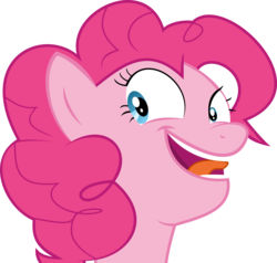 Size: 5237x4983 | Tagged: safe, artist:uigsyvigvusy, pinkie pie, earth pony, pony, g4, absurd resolution, faic, looking at you, simple background, tongue out, transparent background, vector
