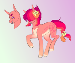 Size: 1830x1534 | Tagged: safe, artist:elf-hollow, oc, oc only, oc:rebel rouser, earth pony, pony, female, magical lesbian spawn, mare, offspring, parent:babs seed, parent:sugar stix, solo