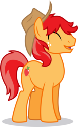 Size: 1000x1627 | Tagged: safe, artist:tacos67, oc, oc only, oc:applesnap, earth pony, pony, apple family member, cowboy hat, eyes closed, hat, male, simple background, solo, stallion, stetson, transparent background