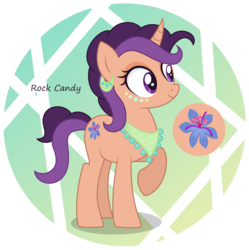 Size: 3320x3328 | Tagged: safe, artist:razorbladetheunicron, amethyst star, saffron masala, sparkler, oc, oc only, pony, unicorn, lateverse, g4, alternate universe, bandana, base used, curved horn, cutie mark, ear piercing, earring, eyeshadow, female, fusion, high res, horn, jewelry, makeup, mare, piercing, simple background, solo, transparent background