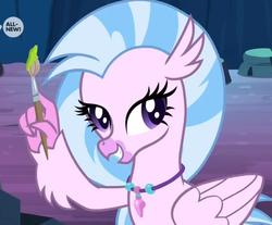 Size: 848x702 | Tagged: safe, screencap, silverstream, hippogriff, g4, uprooted, derp, female, solo