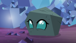 Size: 2000x1123 | Tagged: safe, screencap, ocellus, g4, uprooted, crystal, disguise, disguised changeling, eye, eyes, female, rock, rockellus, solo
