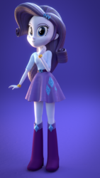 Size: 1080x1920 | Tagged: safe, artist:creatorofpony, artist:rjrgmc28, rarity, equestria girls, g4, 3d, blender, boots, bracelet, clothes, female, jewelry, shoes, skirt, solo