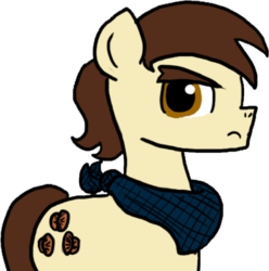 Size: 377x380 | Tagged: safe, artist:ficficponyfic, color edit, edit, editor:minus, oc, oc only, oc:giles pecan, earth pony, pony, colt quest, bandana, color, colored, colt, foal, male, neckerchief, simple background, solo, transparent background