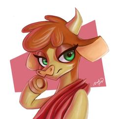 Size: 1072x1039 | Tagged: safe, artist:deadyoung45, arizona (tfh), cow, them's fightin' herds, community related, female, simple background, solo