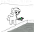 Size: 640x600 | Tagged: safe, artist:ficficponyfic, oc, oc only, oc:larimar, earth pony, pony, colt quest, cave, child, colt, cyoa, foal, gem, key, male, monochrome, puzzle, solo, story included, swimming pool, sword, temple, weapon