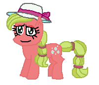 Size: 201x173 | Tagged: safe, artist:drypony198, oc, oc only, oc:maplejack, earth pony, pony, cowboys and equestrians, female, hair tie, hat, mad (tv series), mad magazine, maplejack, mare, picture for breezies, simple background, solo, sun hat, transparent background