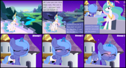 Size: 11000x6000 | Tagged: safe, artist:evilfrenzy, princess celestia, princess luna, pony, comic:from duty to doody, g4, age regression, blushing, comic, cute, diaper, female, filly, foal, woona, younger