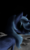 Size: 1200x2000 | Tagged: safe, artist:t72b, derpibooru exclusive, princess luna, pony, loony luna, g4, black sclera, creepy, creepypasta, female, looking at you, moon, s1 luna, solo, space, zalgo