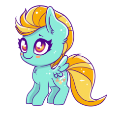 Size: 2137x1978 | Tagged: safe, artist:confetticakez, lightning dust, pegasus, pony, g4, blush sticker, blushing, chest fluff, chibi, cute, dustabetes, ear fluff, female, mare, pumkinroll is trying to murder us, simple background, solo, transparent background