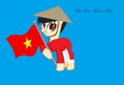 Size: 3860x2636 | Tagged: safe, artist:ngthanhphong, pony, flag, high res, vietnam, vietnamese