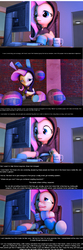 Size: 1920x5793 | Tagged: safe, artist:sourcerabbit, fluttershy, pony, g4, 3d, ball, bunny ears, clothes, comic, costume, dangerous mission outfit, female, hoodie, keyboard, monitor, solo, source filmmaker