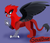 Size: 1150x1000 | Tagged: artist needed, safe, oc, oc:geraldine, griffon, griffon oc, red and black oc, wings