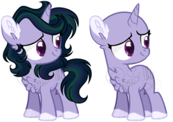 Size: 1724x1223 | Tagged: safe, artist:sh3llysh00, artist:strawberry-spritz, oc, oc only, oc:lucky emerald, pony, unicorn, bald, base used, female, filly, magical lesbian spawn, offspring, parent:rainbow dash, parent:twilight sparkle, parents:twidash, simple background, solo, transparent background, watermark